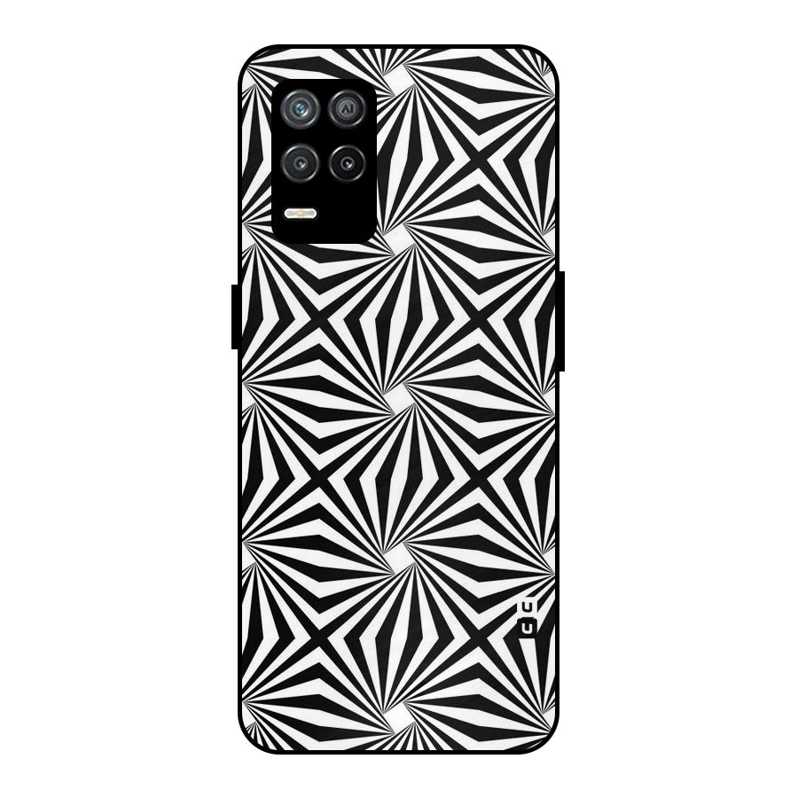 Monochromatic Swirls Metal Back Case for Realme 8 5G