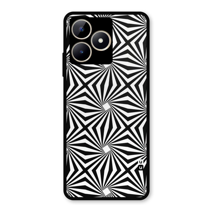 Monochromatic Swirls Metal Back Case for Realme C53