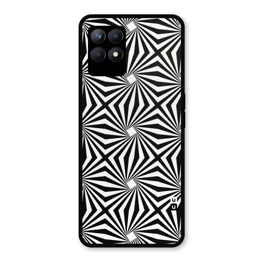Monochromatic Swirls Metal Back Case for Realme Narzo 50