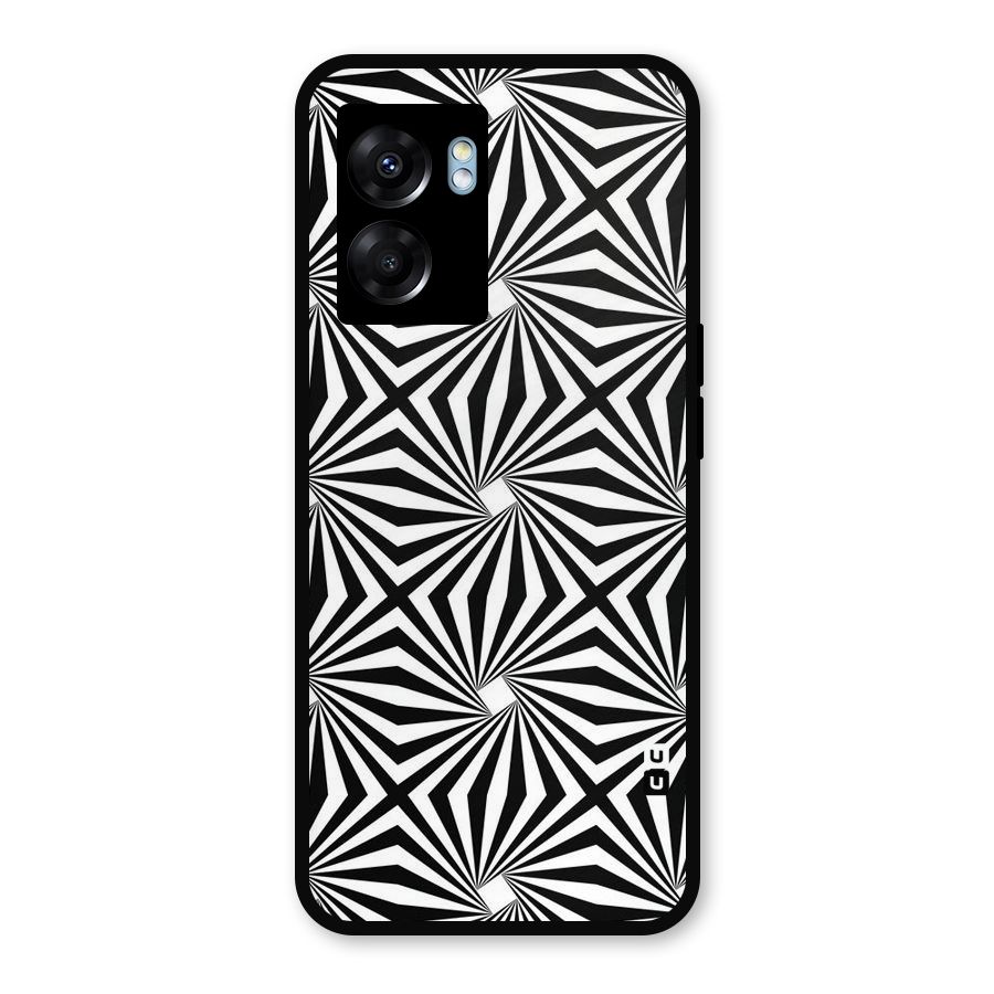 Monochromatic Swirls Metal Back Case for Realme Narzo 50 5G