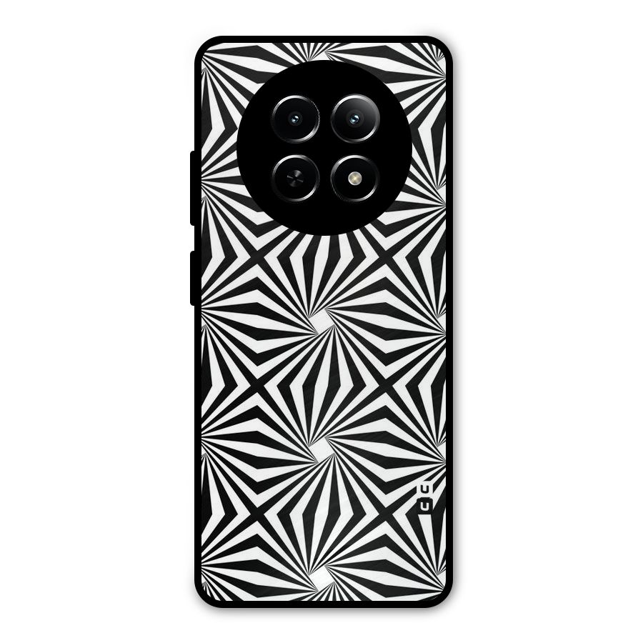 Monochromatic Swirls Metal Back Case for Realme Narzo 70x 5G