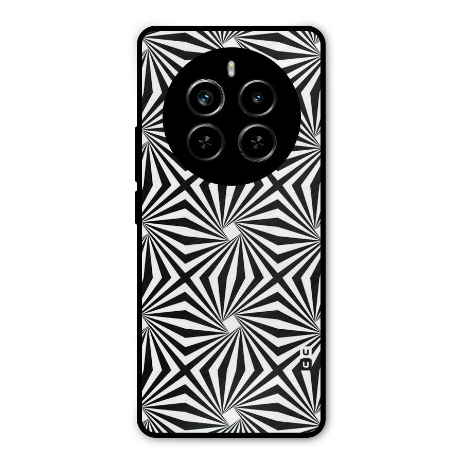 Monochromatic Swirls Metal Back Case for Realme P1 Pro