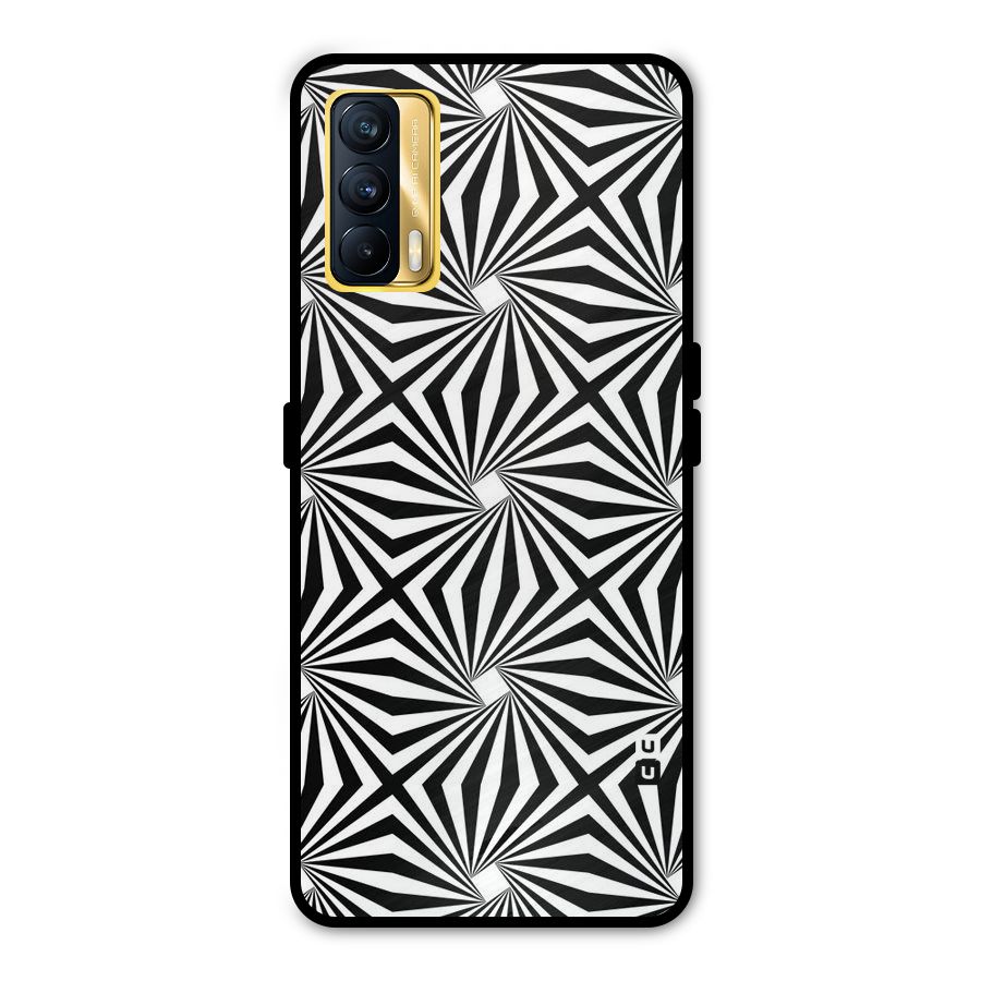 Monochromatic Swirls Metal Back Case for Realme X7