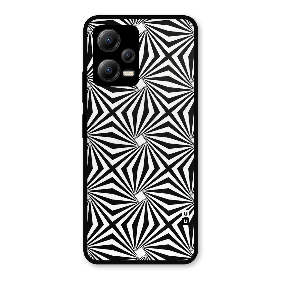 Monochromatic Swirls Metal Back Case for Redmi Note 12 5G