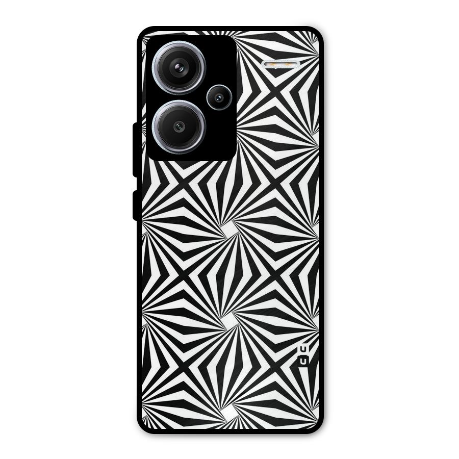 Monochromatic Swirls Metal Back Case for Redmi Note 13 Pro Plus