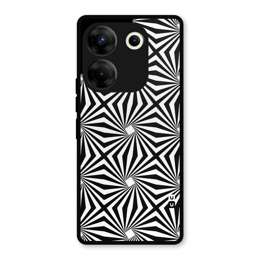 Monochromatic Swirls Metal Back Case for Tecno Camon 20