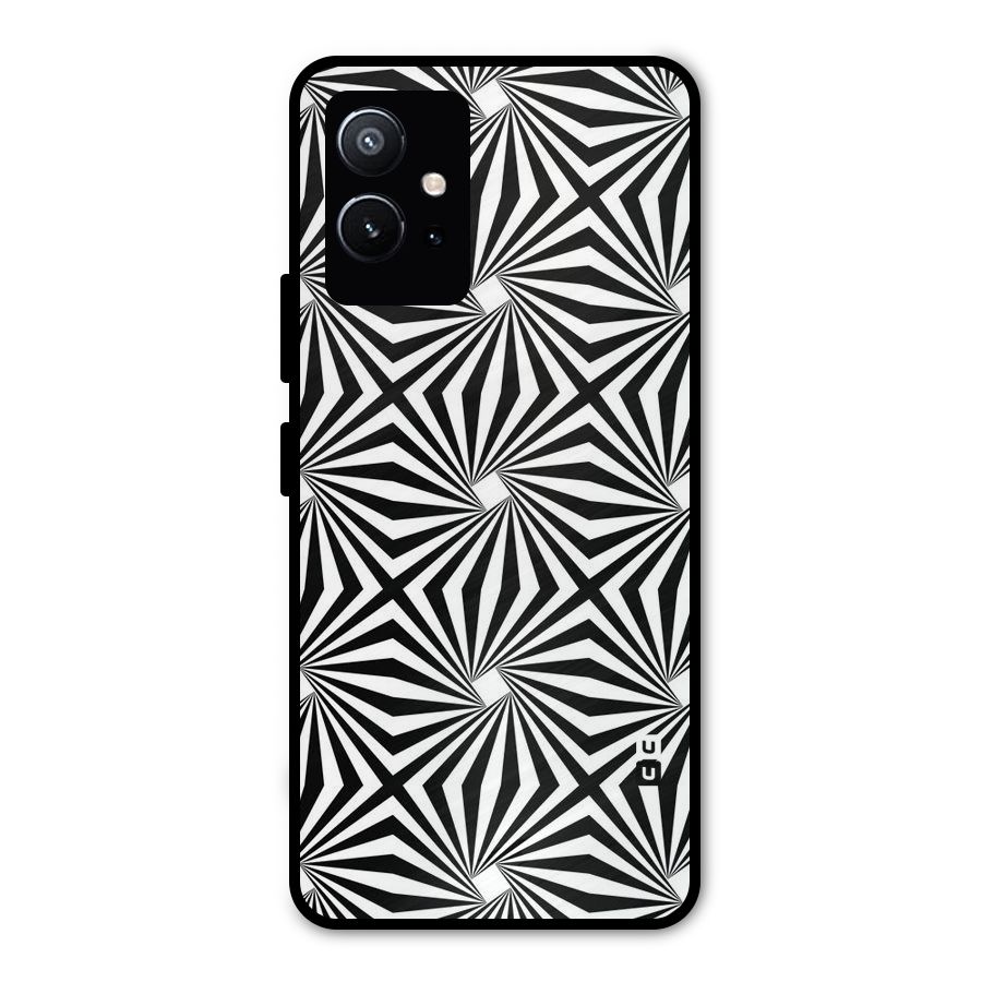 Monochromatic Swirls Metal Back Case for Vivo T1 5G