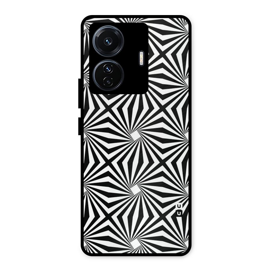 Monochromatic Swirls Metal Back Case for Vivo T1 Pro
