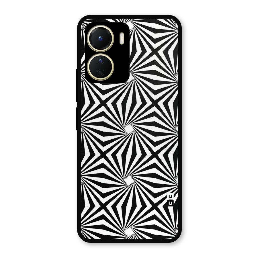 Monochromatic Swirls Metal Back Case for Vivo T2x