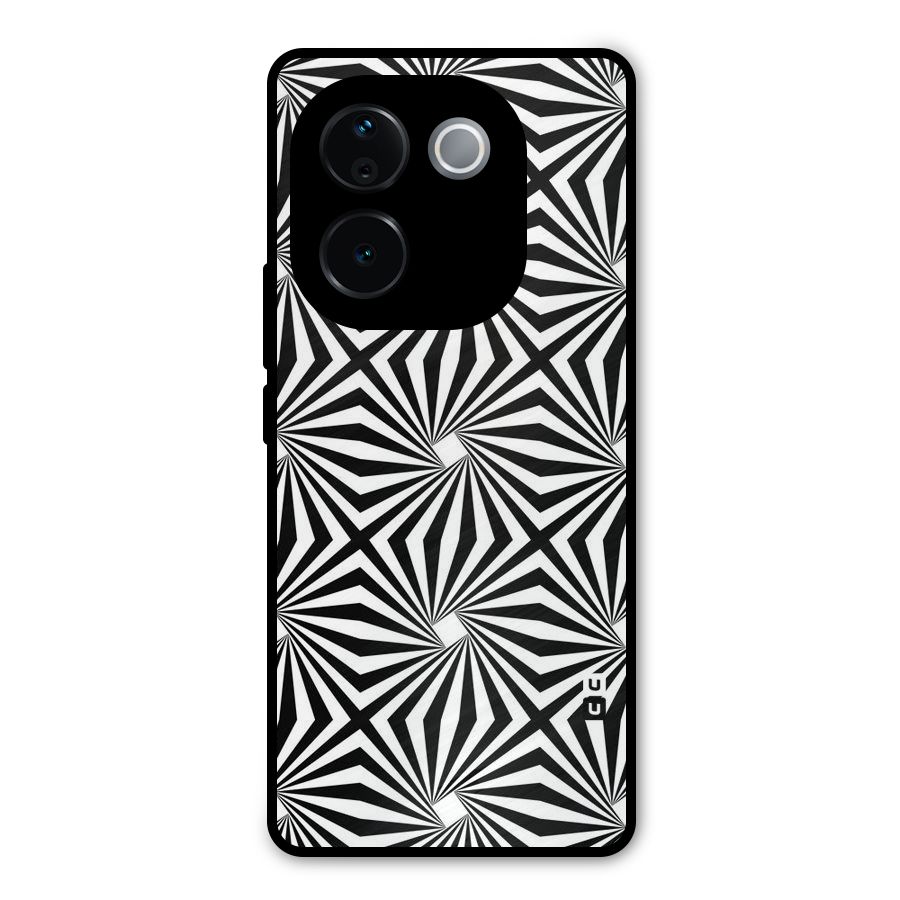 Monochromatic Swirls Metal Back Case for Vivo T3 Pro