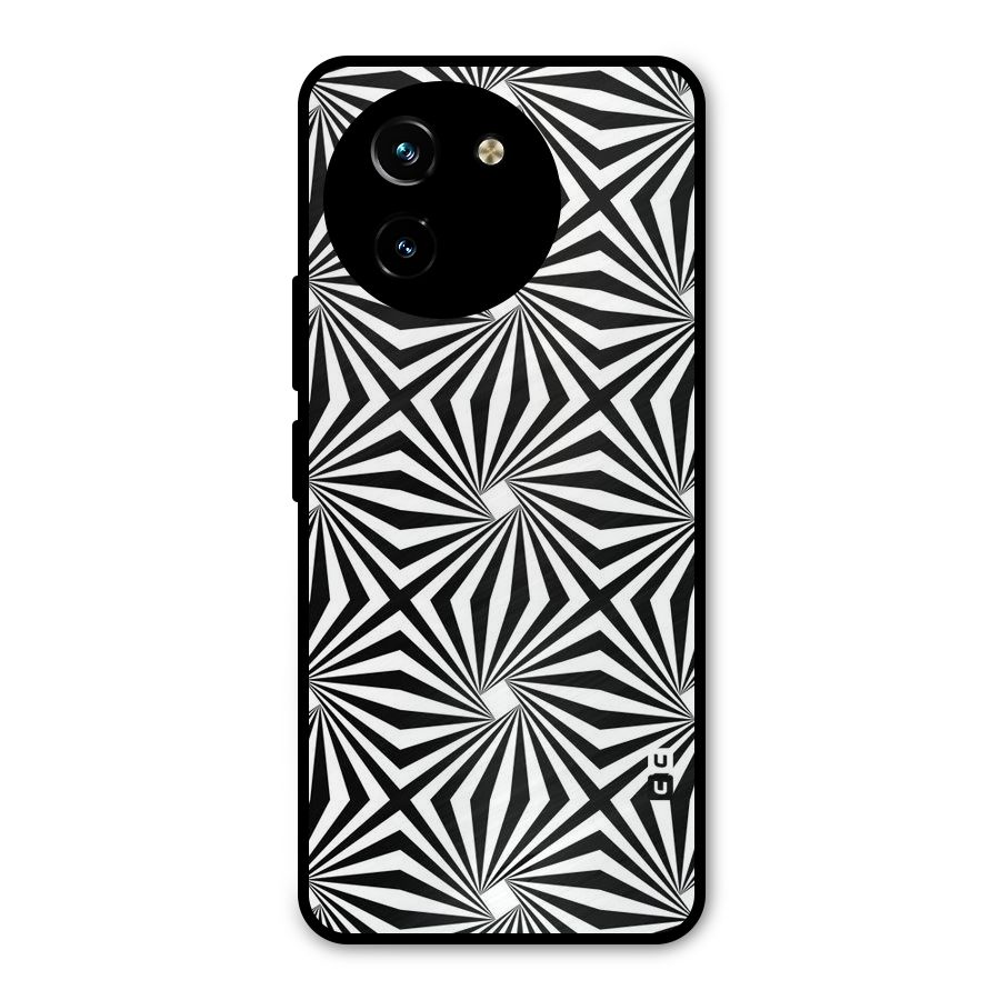 Monochromatic Swirls Metal Back Case for Vivo T3x