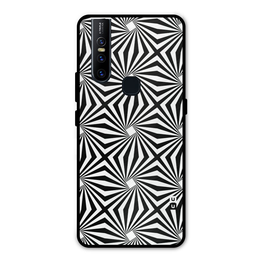 Monochromatic Swirls Metal Back Case for Vivo V15