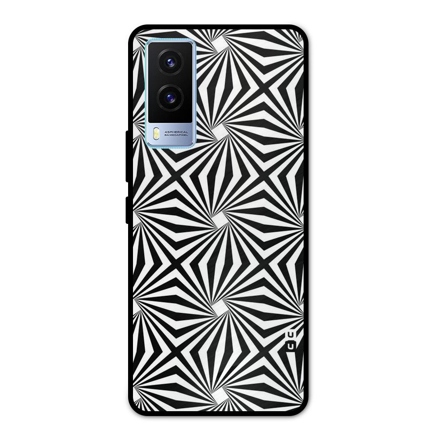 Monochromatic Swirls Metal Back Case for Vivo V21e 5G