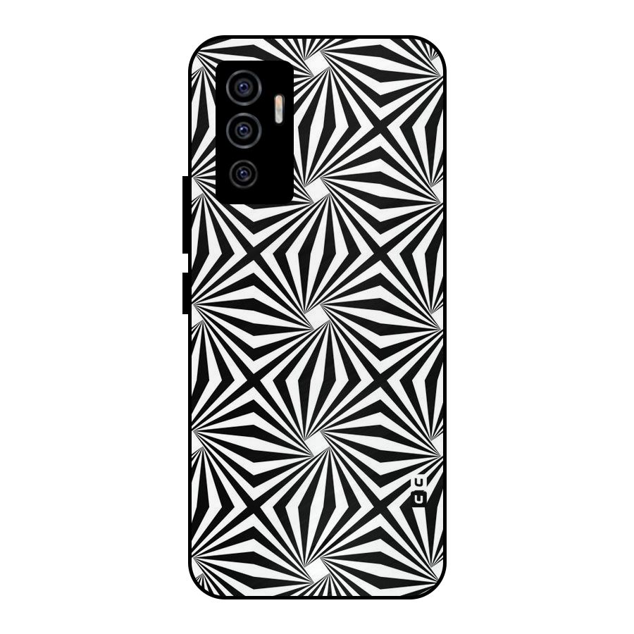 Monochromatic Swirls Metal Back Case for Vivo V23e