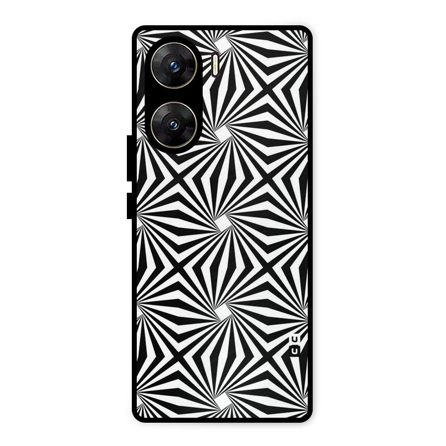 Monochromatic Swirls Metal Back Case for Vivo V29e