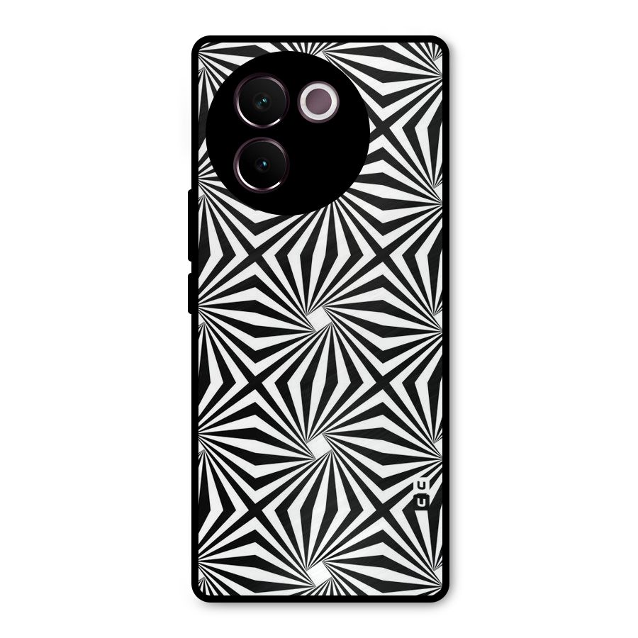 Monochromatic Swirls Metal Back Case for Vivo V30e