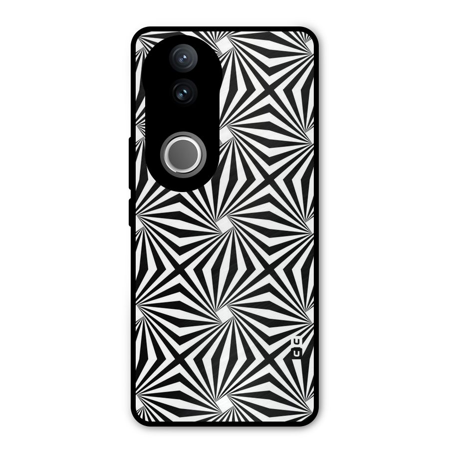 Monochromatic Swirls Metal Back Case for Vivo V50
