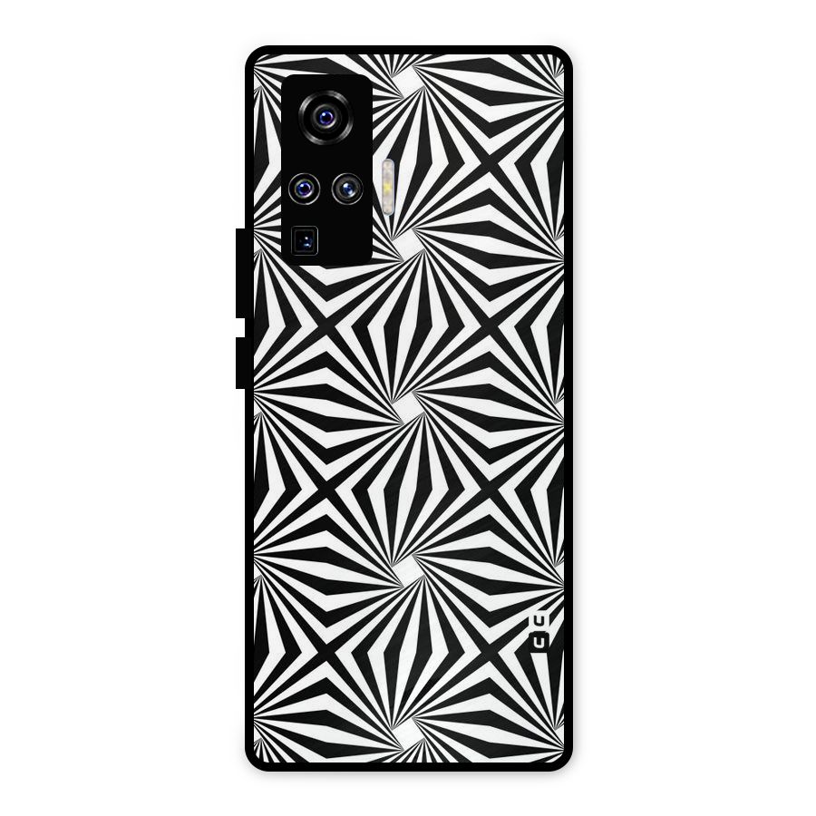 Monochromatic Swirls Metal Back Case for Vivo X50 Pro