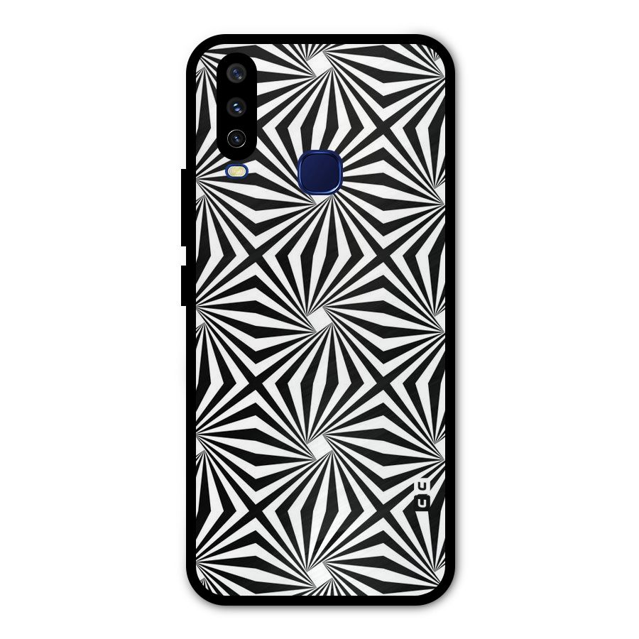Monochromatic Swirls Metal Back Case for Vivo Y15