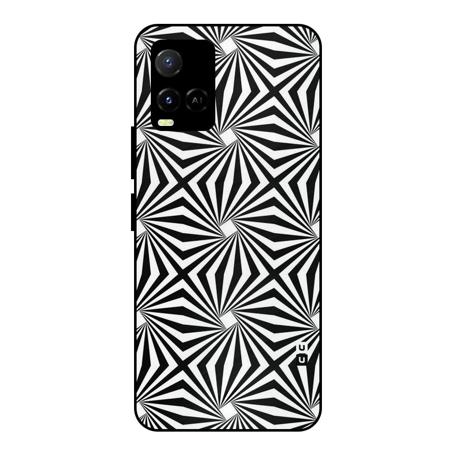 Monochromatic Swirls Metal Back Case for Vivo Y21A