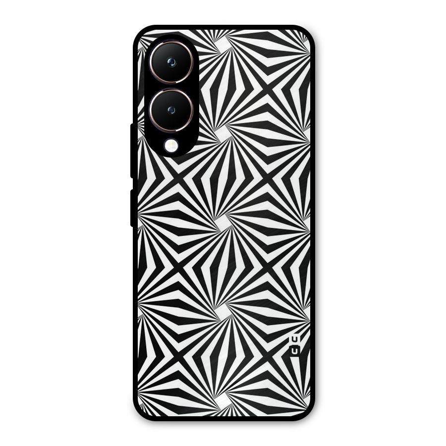 Monochromatic Swirls Metal Back Case for Vivo Y28