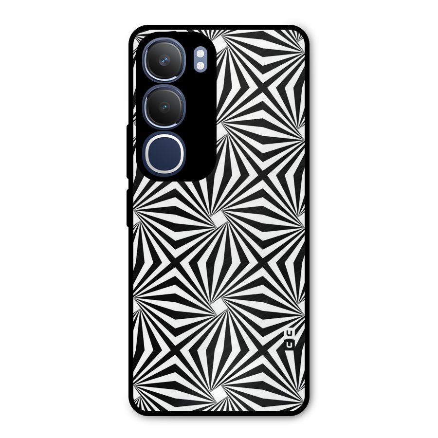 Monochromatic Swirls Metal Back Case for Vivo Y29
