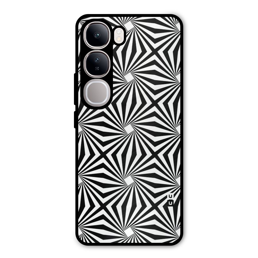 Monochromatic Swirls Metal Back Case for Vivo Y300