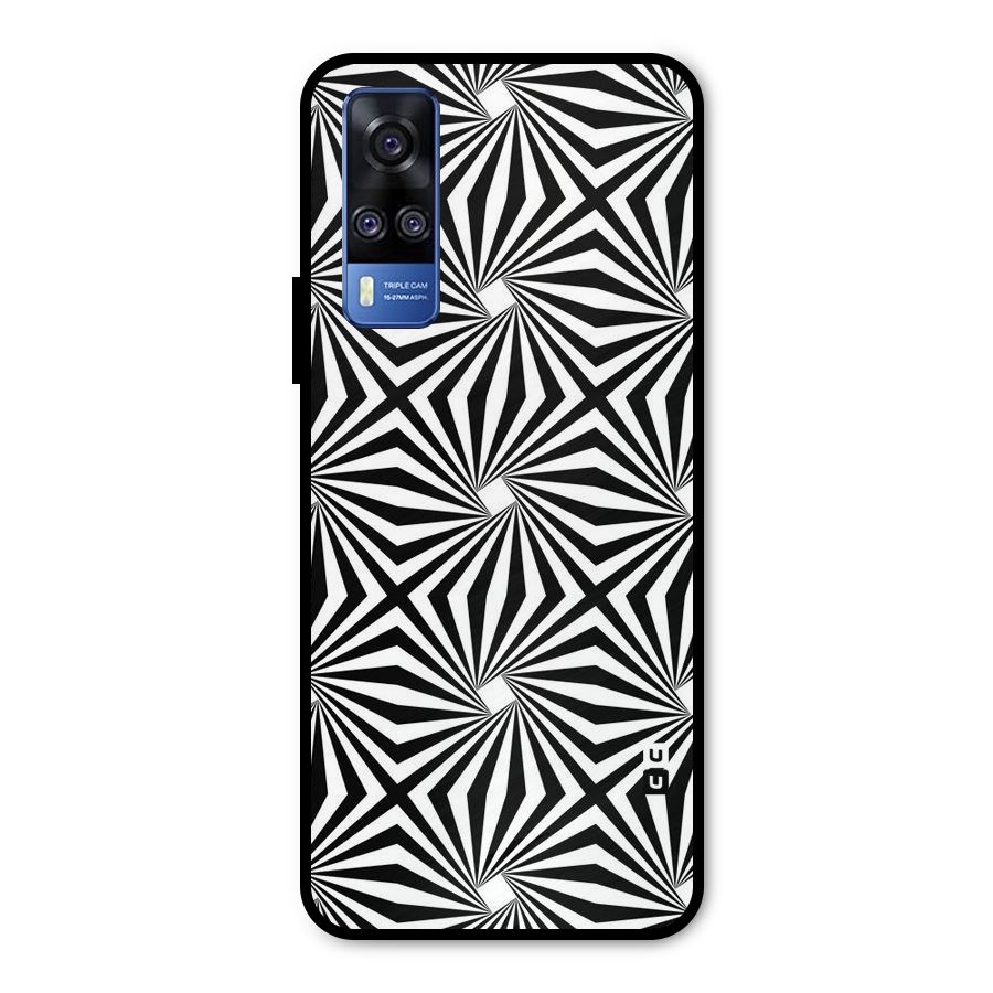 Monochromatic Swirls Metal Back Case for Vivo Y31
