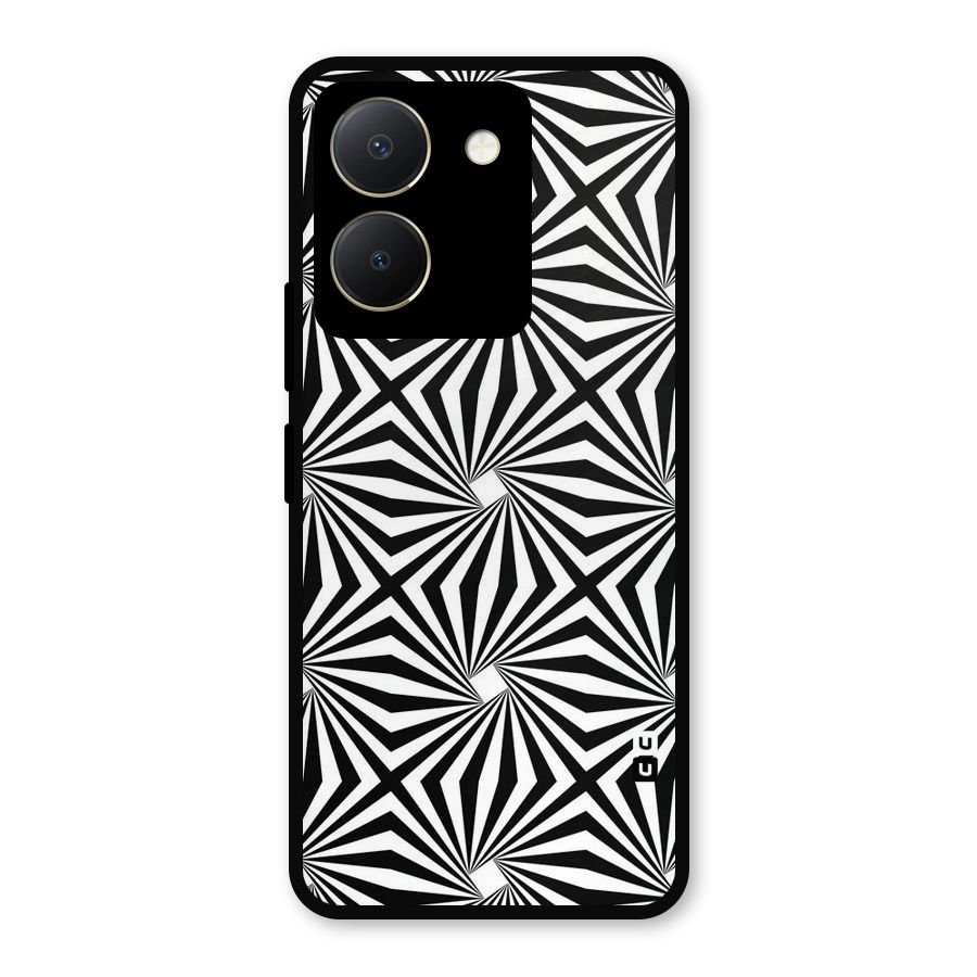 Monochromatic Swirls Metal Back Case for Vivo Y36