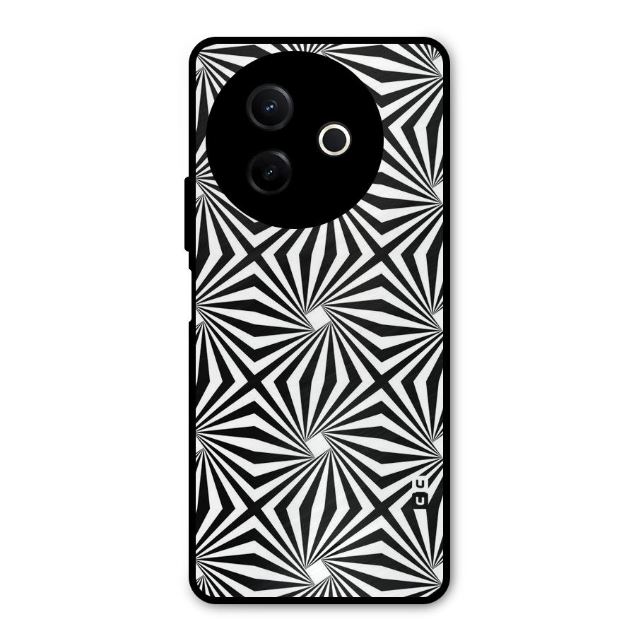 Monochromatic Swirls Metal Back Case for Vivo Y39