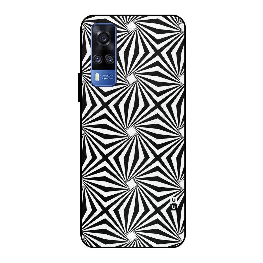 Monochromatic Swirls Metal Back Case for Vivo Y51