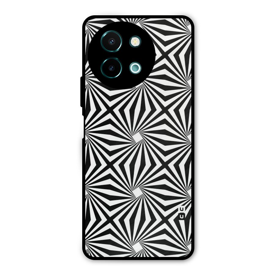 Monochromatic Swirls Metal Back Case for Vivo Y58