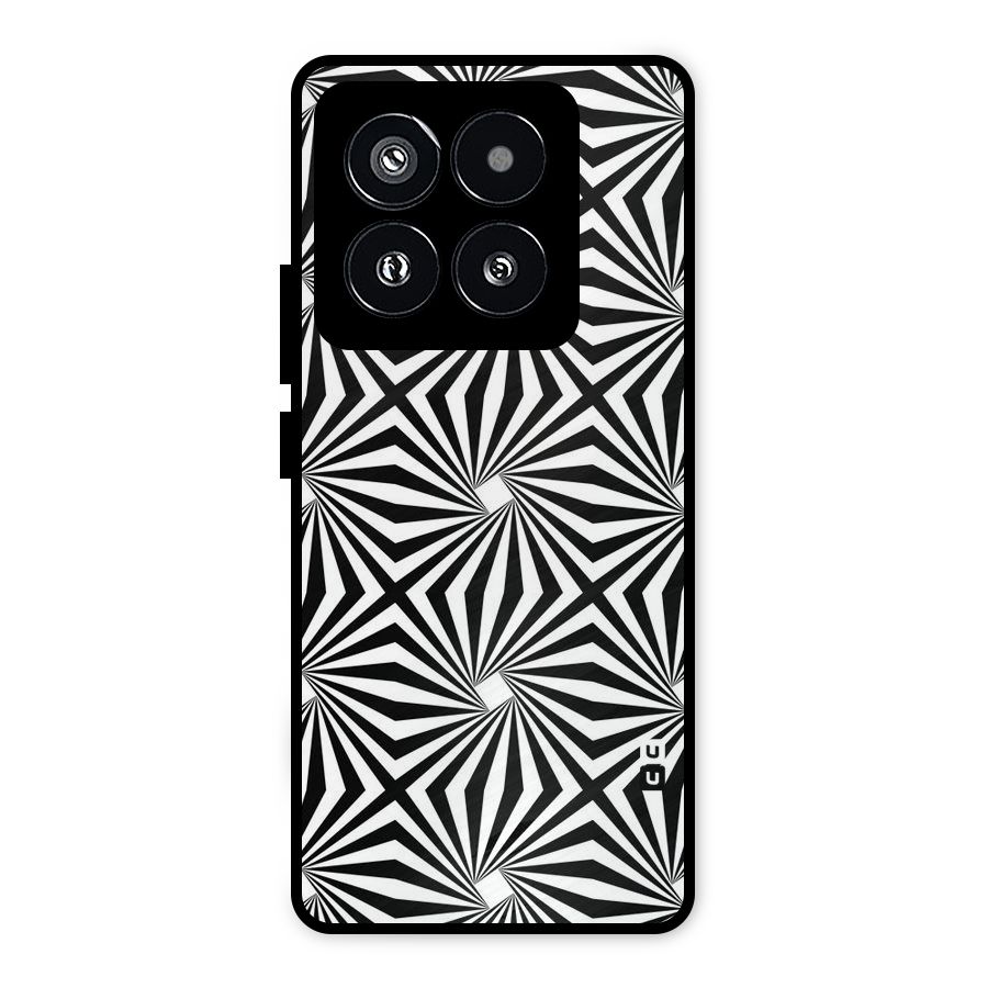 Monochromatic Swirls Metal Back Case for Xiaomi 14 Pro