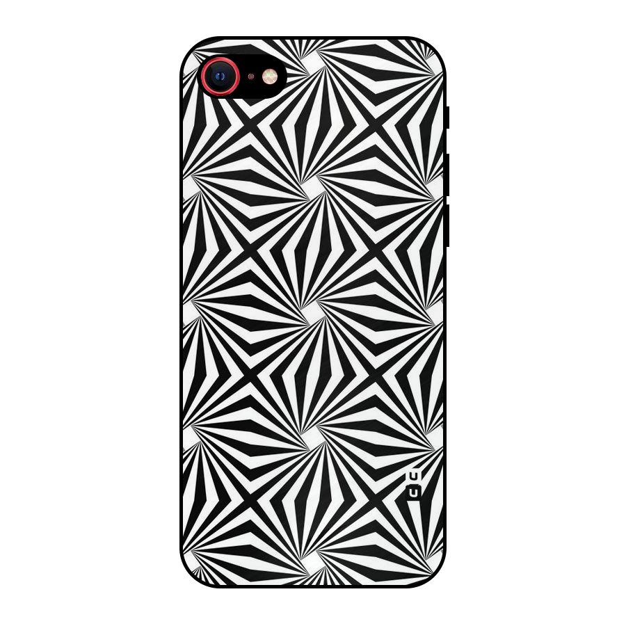 Monochromatic Swirls Metal Back Case for iPhone 8