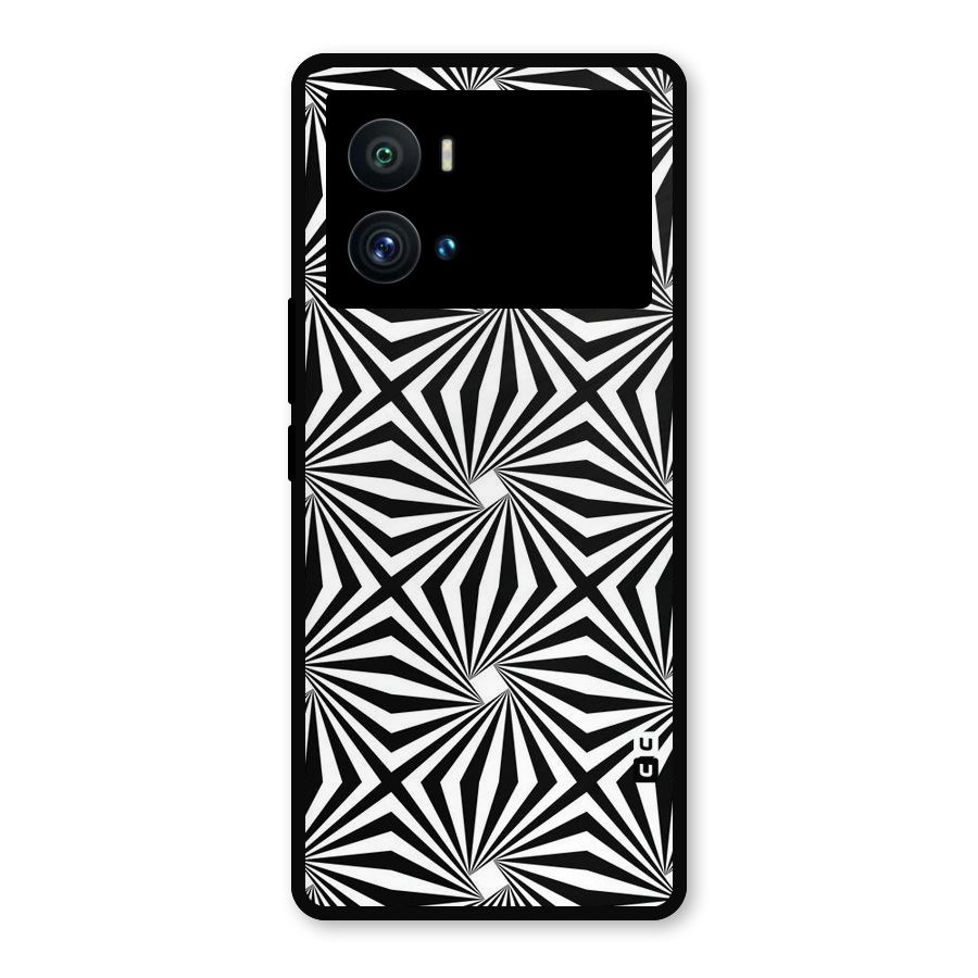 Monochromatic Swirls Metal Back Case for iQOO 9 Pro