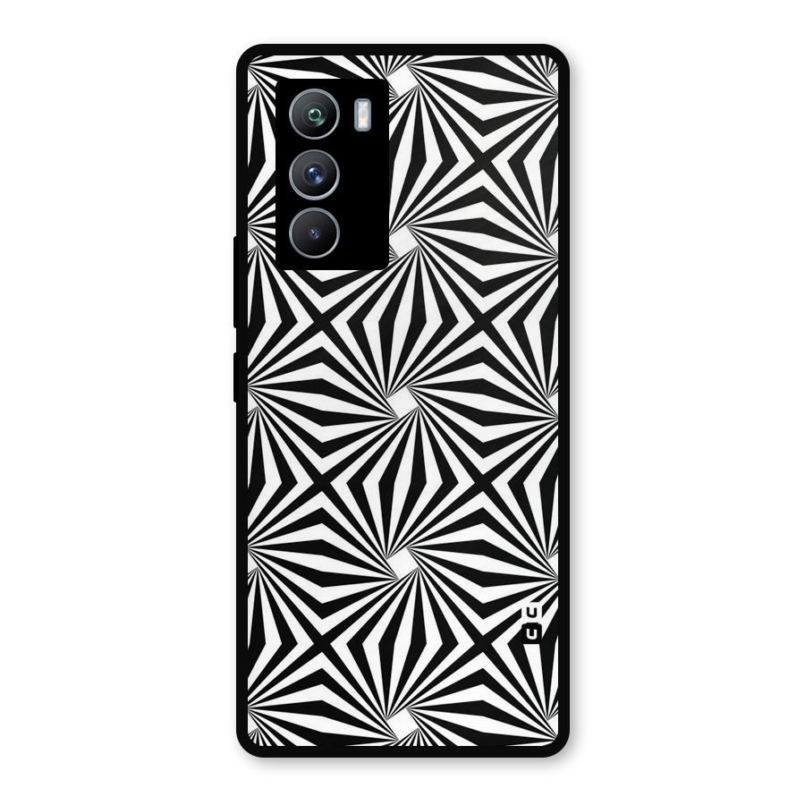 Monochromatic Swirls Metal Back Case for iQOO 9 SE
