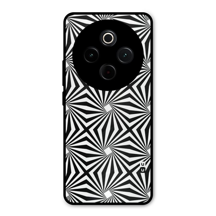 Monochromatic Swirls Metal Back Case for iQOO Z10