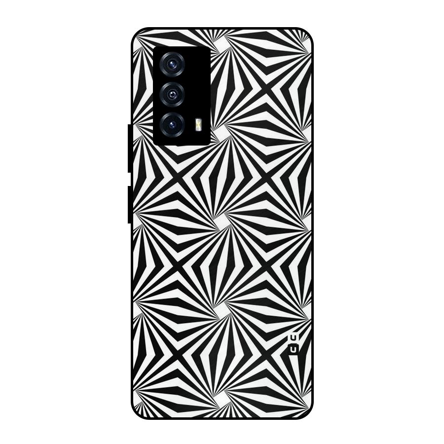 Monochromatic Swirls Metal Back Case for iQOO Z5