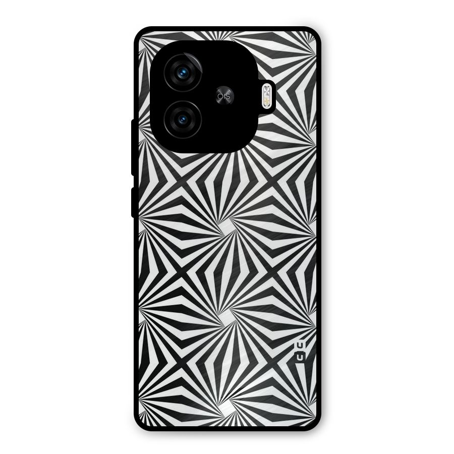 Monochromatic Swirls Metal Back Case for iQOO Z9 Turbo