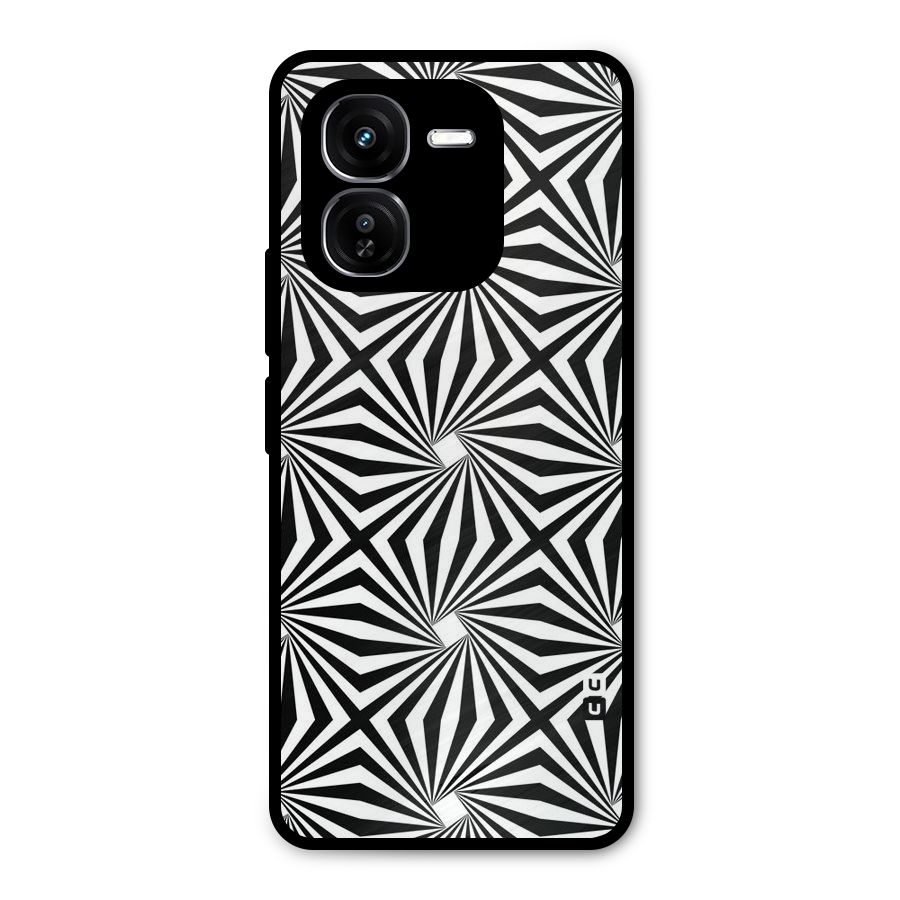 Monochromatic Swirls Metal Back Case for iQOO Z9x