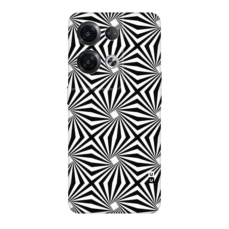 Monochromatic Swirls Original Polycarbonate Back Case for Oppo Reno8 Pro 5G