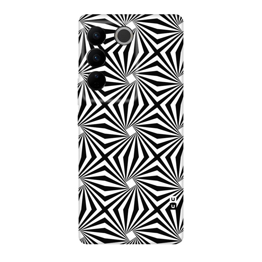 Monochromatic Swirls Original Polycarbonate Back Case for Vivo V27
