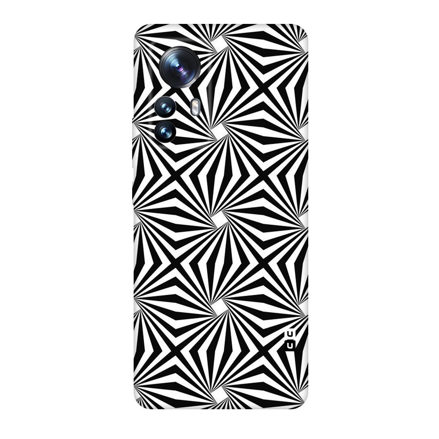 Monochromatic Swirls Original Polycarbonate Back Case for Xiaomi 12 Pro