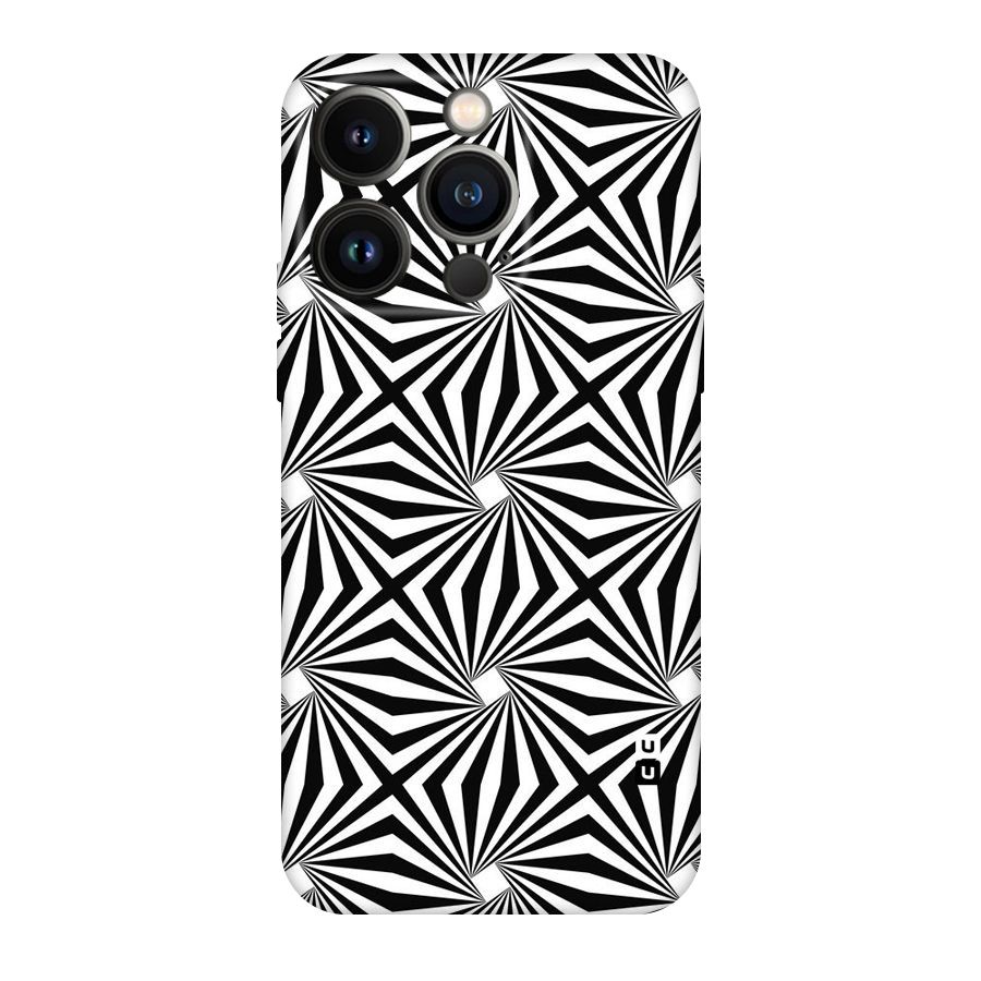 Monochromatic Swirls Original Polycarbonate Back Case for iPhone 14 Pro