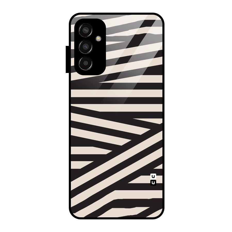 Monochrome Lines Glass Back Case for Galaxy F13
