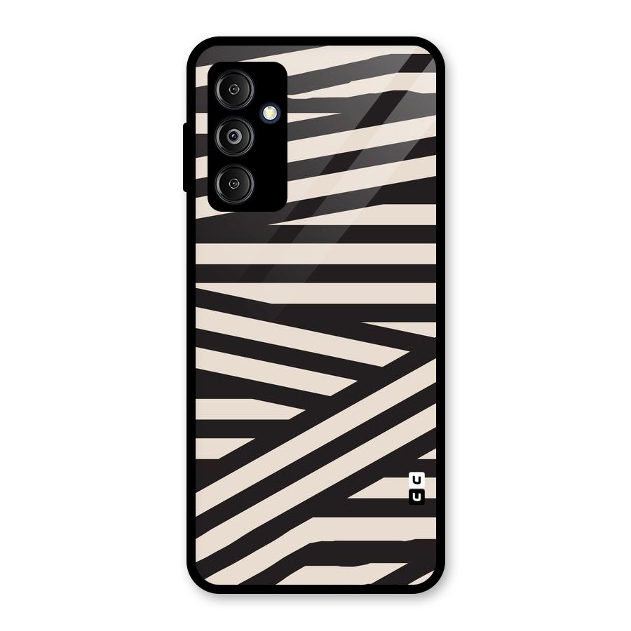 Monochrome Lines Glass Back Case for Galaxy M14 5G