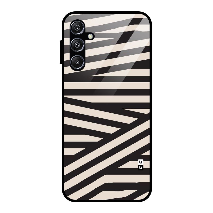 Monochrome Lines Glass Back Case for Galaxy M34 5G