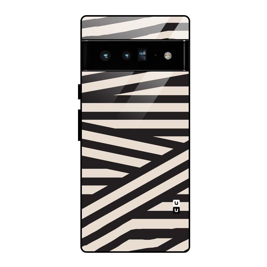 Monochrome Lines Glass Back Case for Google Pixel 6 Pro