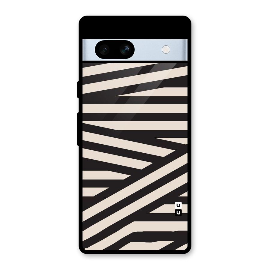 Monochrome Lines Glass Back Case for Google Pixel 7a