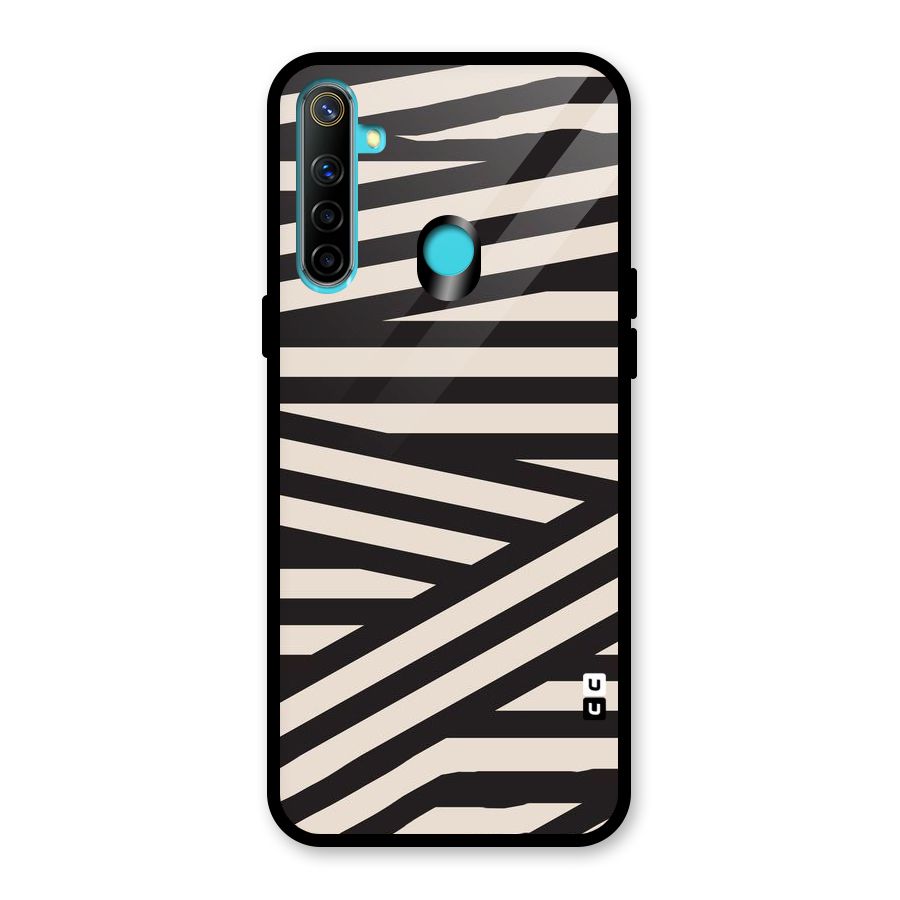 Monochrome Lines Glass Back Case for Realme 5